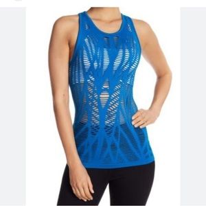 Alo Cobalt Blue Yoga Vixen tank, M!